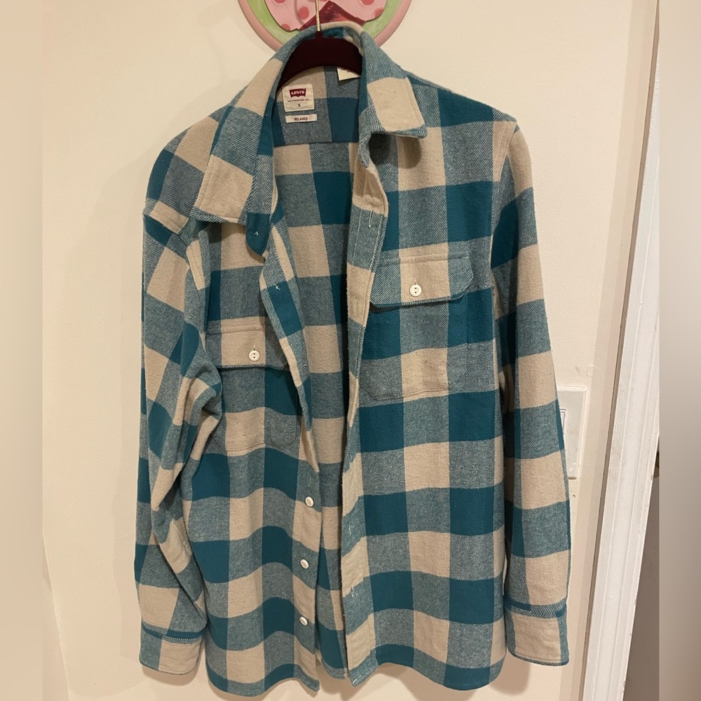 Levi’s soft flannel jacket, barley worn